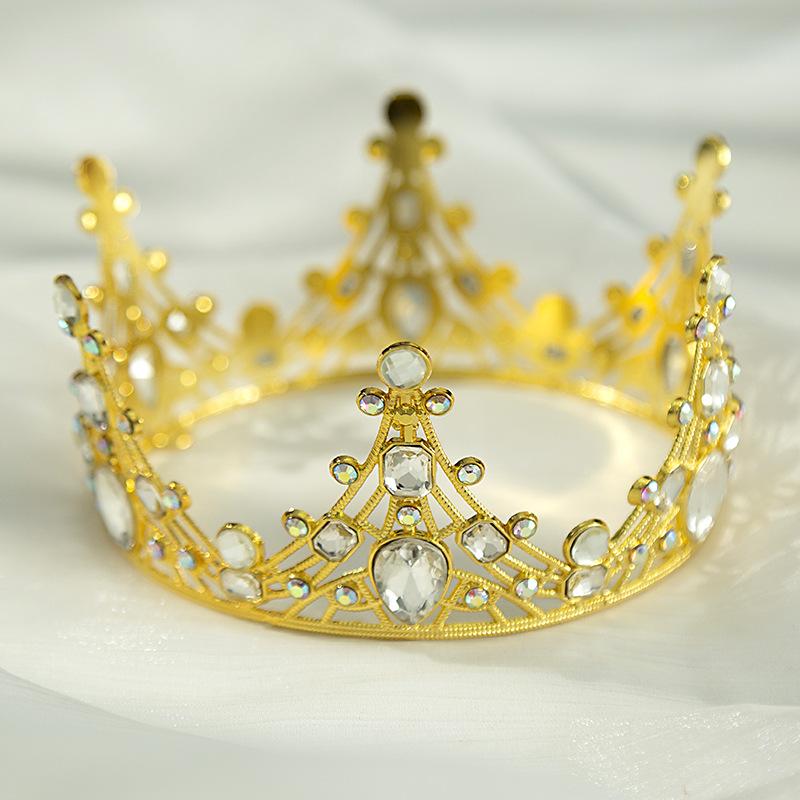 

Цветы и украшения, корона для выпечки на день рождения, детская круглая корона для выступлений в студии, головной убор с жемчугом