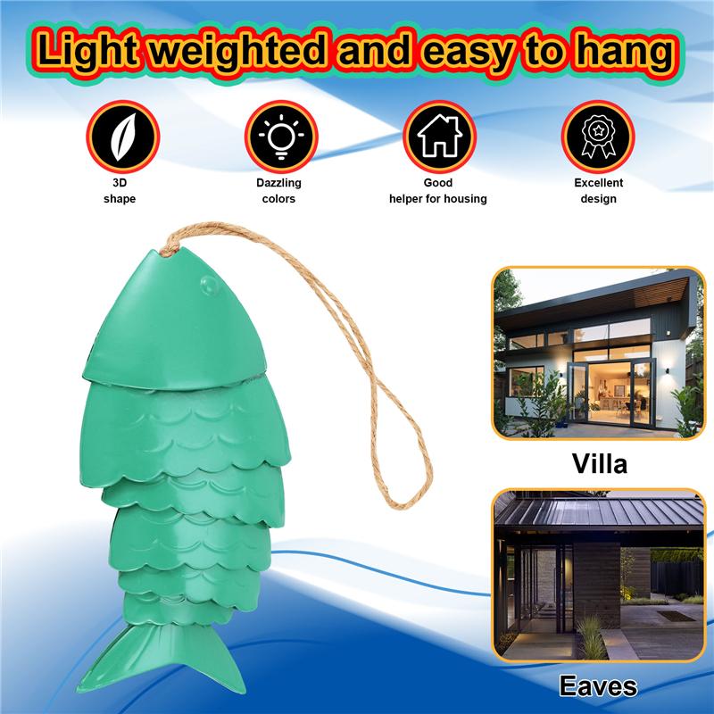 

Рыбки Колокольчики ветра Рыбки Украшение Океан Винтажные Колокольчики ветра Украшение Уличный Карп Украшение для карниза Садовое украшение