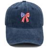 Independence Day Washed Cotton Cap High Quality USA Flag Pattern Embroidery Baseball Cap Men And Women Outdoor Sports Dad Hats