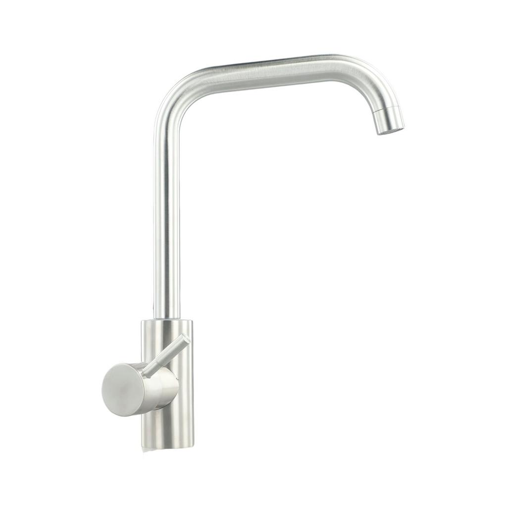 1PC Kitchen Faucet Single Handle 2 Holes Ceramic Valve Anti-corrosion, Wear-resistant 304 Stainless Steel Cold And Hot Mixer Tap