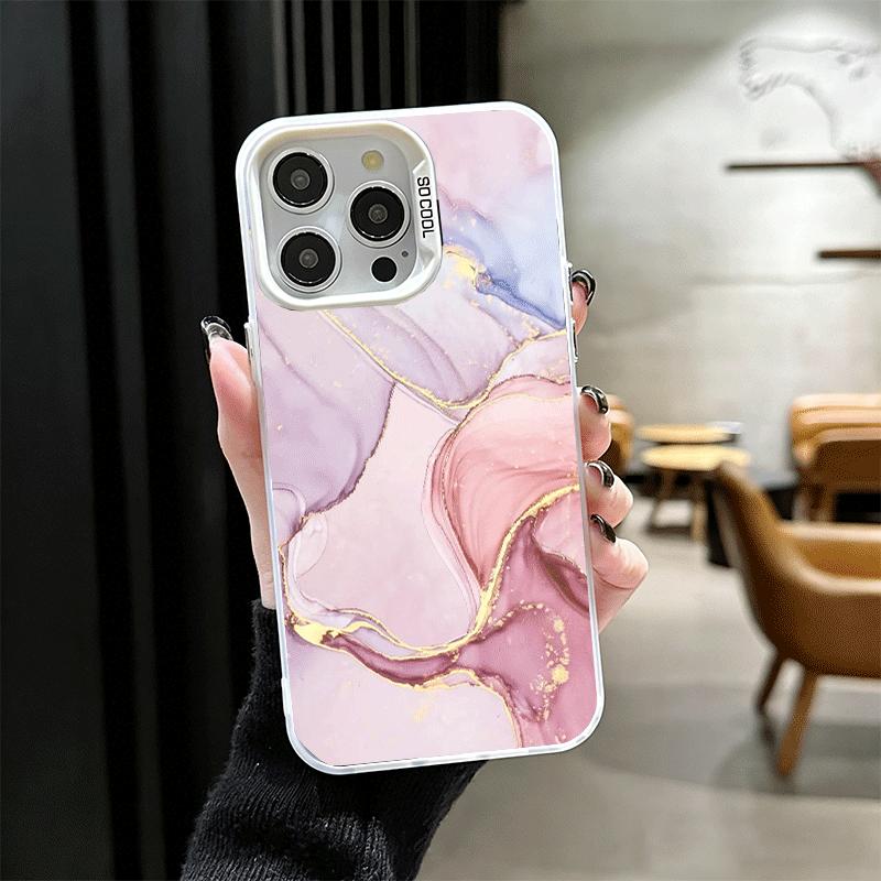 

Gold Granite Marble Pattern Shockproof Phone Case for iPhone 17 Air 16 16E 15 Pro Max 14 Plus 13 Mini 12 Back Cover Anti Fall Fu iPhone 13 Pro