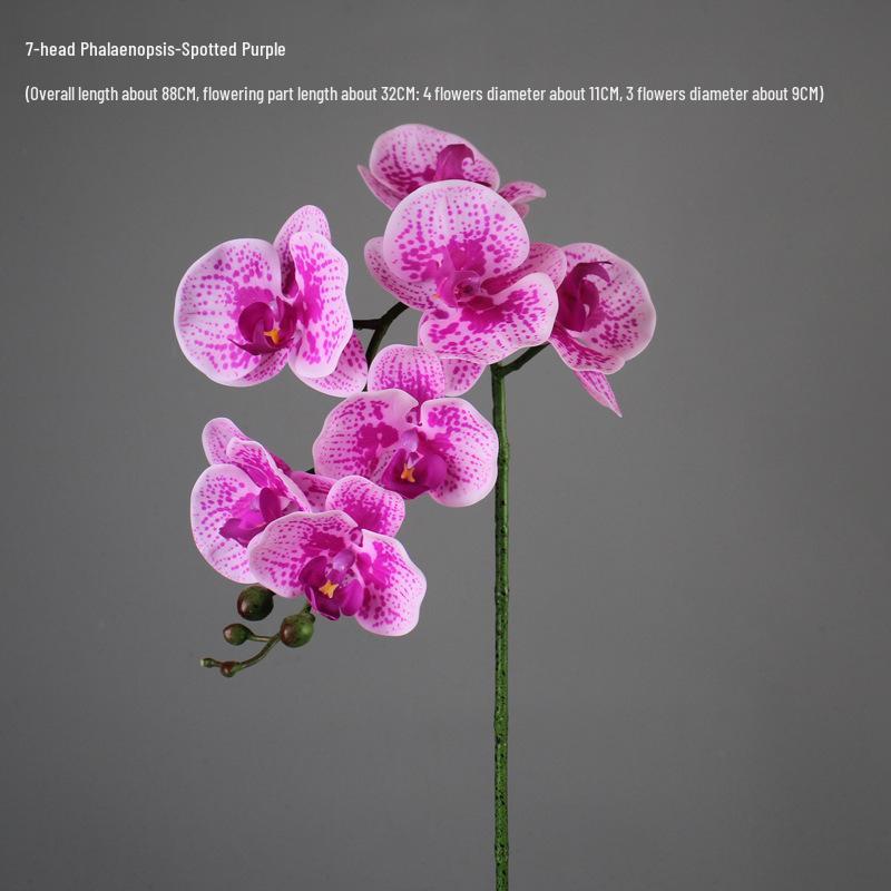 High-End PU Phalaenopsis Artificial Flowers - Single Stem for Home & Hotel Décor