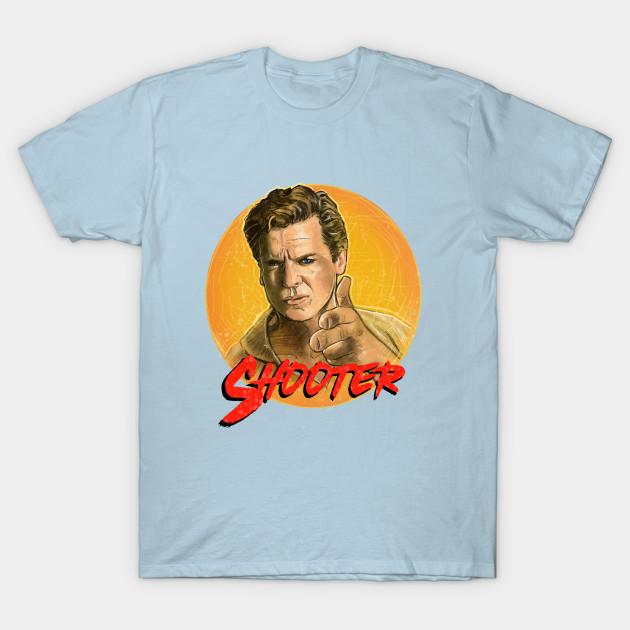 Men Black Print T-shirt Shooter Mcgavin! No-Cut Transfer Paper Print Cotton Tshirt L светло-синий