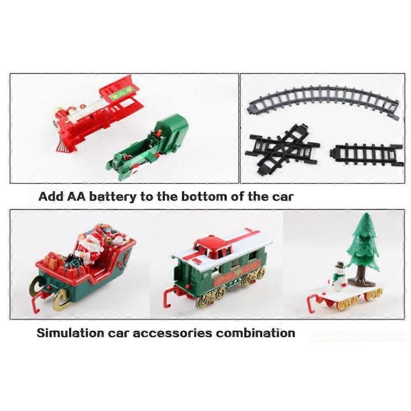 Kids Boys Girls Christmas Tree Musical Lights Sounding Train Track Set Party Gift