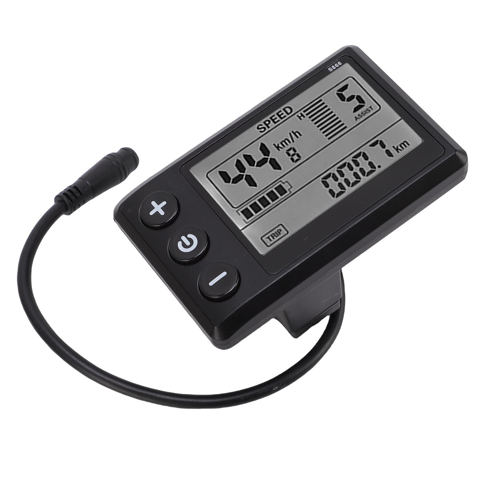 

ЖК-дисплей для электровелосипеда ЖК-панель S866 для электросамоката с водонепроницаемым 6-контактным разъемом Велосипедный аксессуар