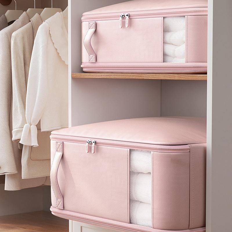 Duża Torba do Przechowywania Ubrań z Okienkiem Wizualnym Pogrubiony Domowy Organizer na Kołdry do Szafy Torby do Przechowywania w Wózku Organizer