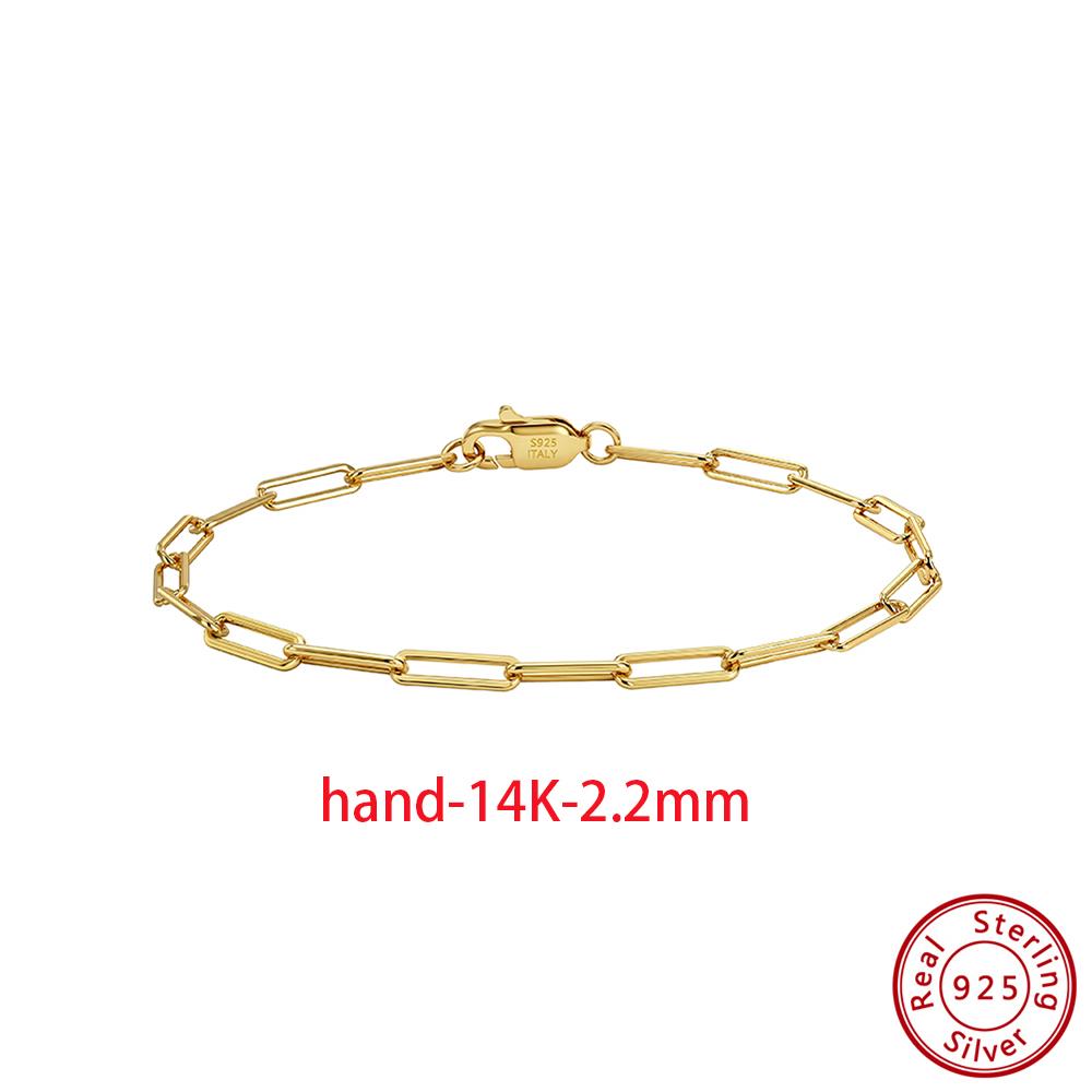 Effie Queen 925 Sterling Silver Paperclip Chain Choker Unisex Adjustable Paper Clip Chain Necklace High Quality DIY Jewelry SC89