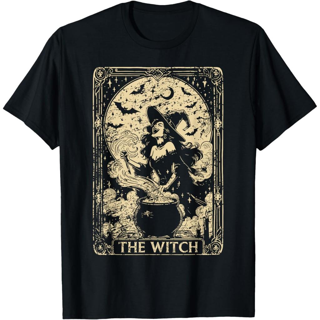 The Witch Tarot Card Halloween Vintage Gothic Men Women Kids T-Shirt
