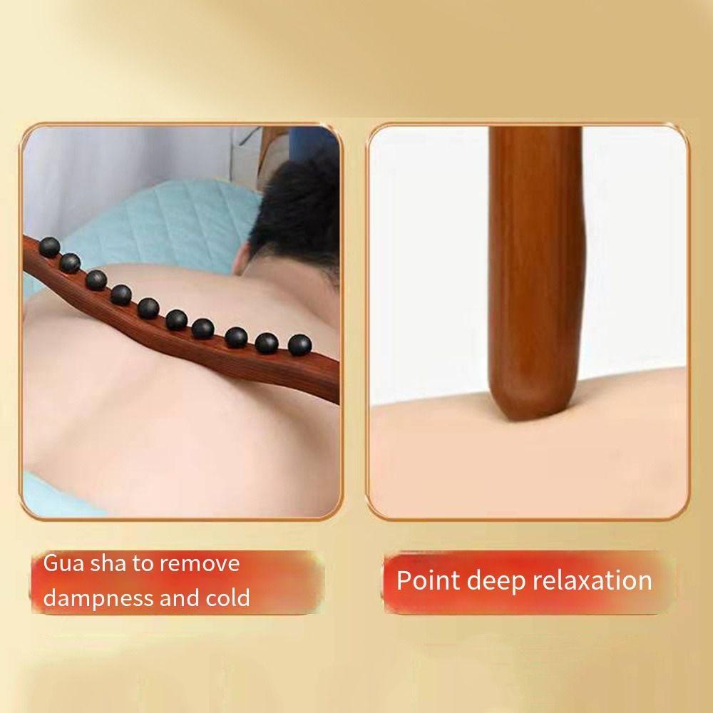 8/20/31 Beads Household Gua Sha Massage Stick Wooden Body Massager  Lymphatic Drainage Tools