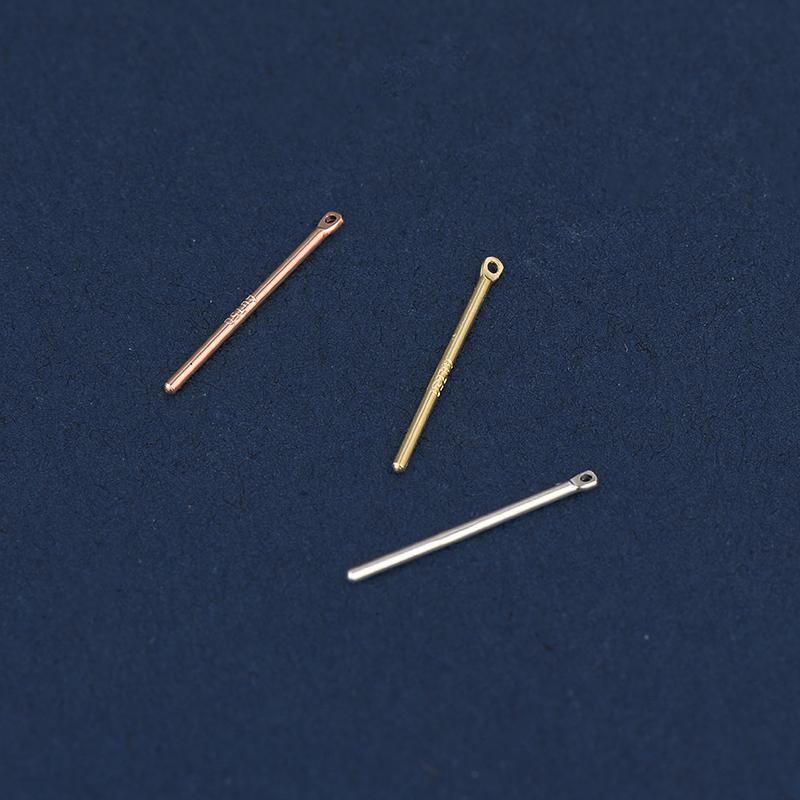 Au 750 Jewelry DIY Necklace Bracelet Accessories 18K Gold Tassel Earring Pin Post Mount Jewelry Making Supplier