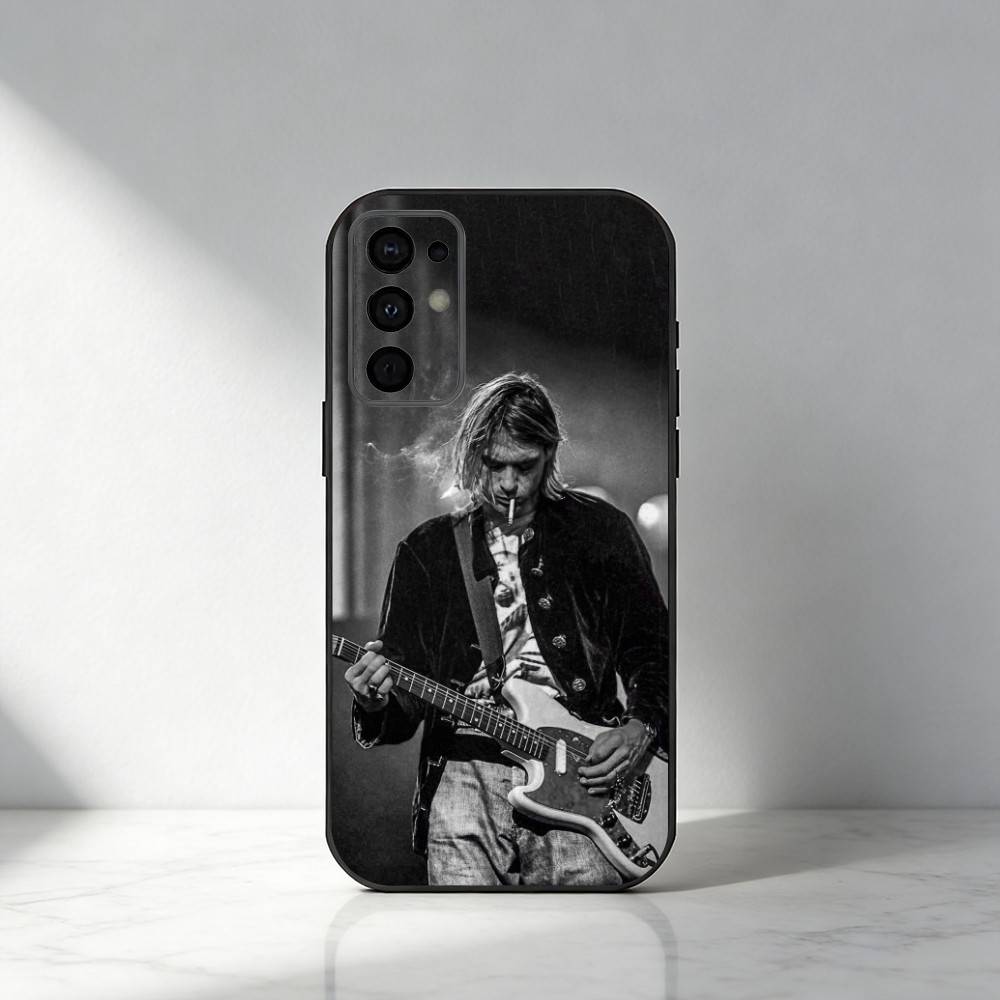 

Чехол для телефона K-Kurt N-Nirvana C-Cobain для Samsung S25, S24, S21, S22, S23, S30, Ultra, S20, Plus, Fe, Note, 5G Черная крышка Samsung S25Plus