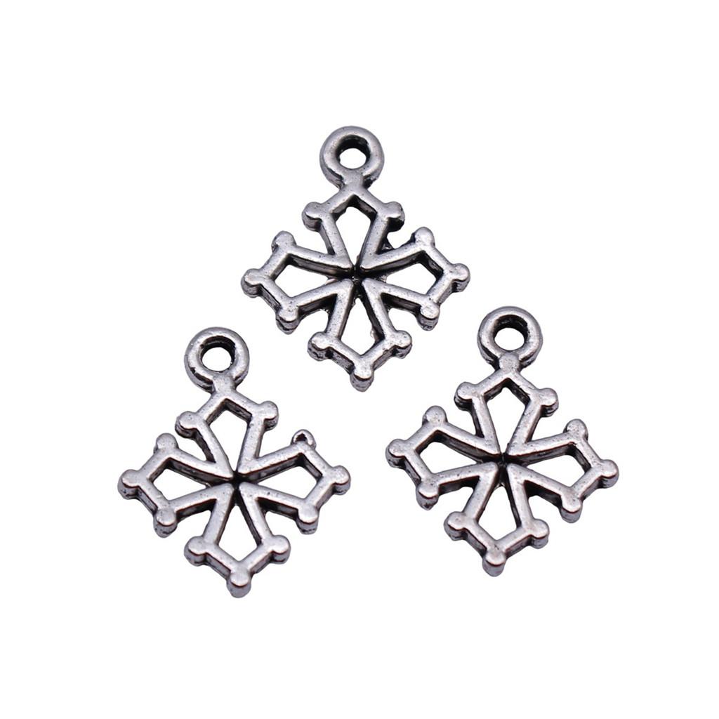 Vintage Cross Charms Multi Color Alloy Pendants For Religious Christian Jewelry