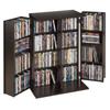 Szafka na media, 4-poziomowy organizer na półki DVD, 610 x 368 x 846 mm Organizer na multimedia na CD, DVD, książki, gry