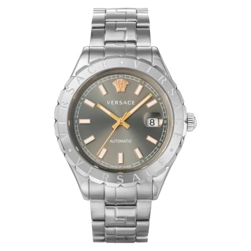 Versace Men's HELLENYIUM Watch (VEZI00424) Automatic, Water Resistant, Sapphire Crystal, Gray Dial, Stainless Steel