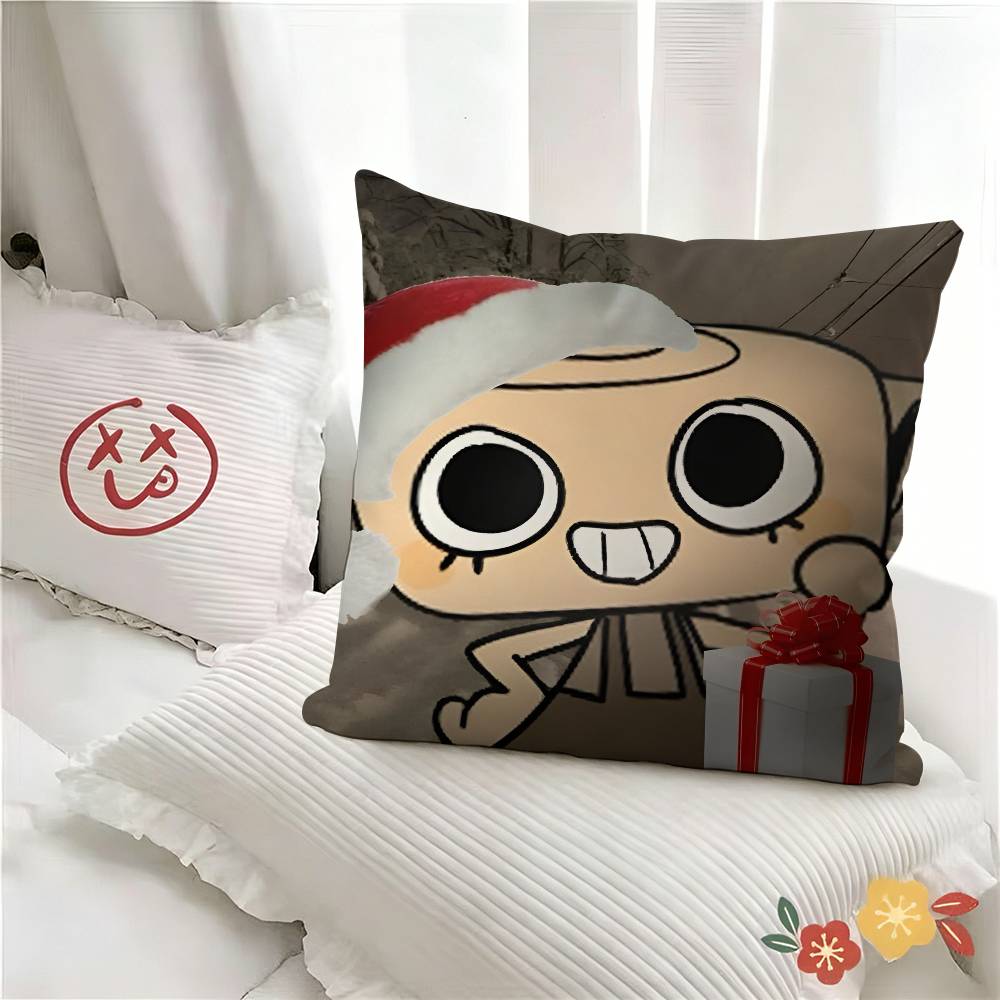 pc Shelly Xmas Skin Pillow Case Fashion Square Pillowcase Bedroom Sofa Room Ins Decoration Leisure