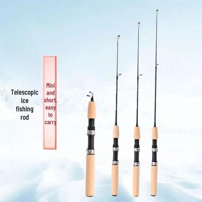 Compact Ice Fishing Shrimp Lure Rod for Winter Fishing
