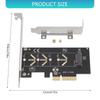 NVMe M Key PCIe Converter Card For Drive Installation Easy Tool Less and Heat Dissipation Compatibles Multiple Systems