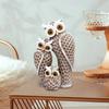 Desktop Owl Family Statue Home Decor Accents Sculpture Resin Figurines for Bookshelf
