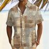 Men's Geometric Pattern 3D Print Shirt Button Up Shirt Casual Shirt Summer Shirt Short Sleeve Daily Vacation Clothing