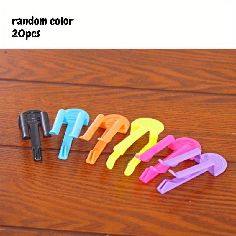 

20pcs Blue plastic garbage bag clip - anti slip garbage can holder, used for separating home and office organization, no power