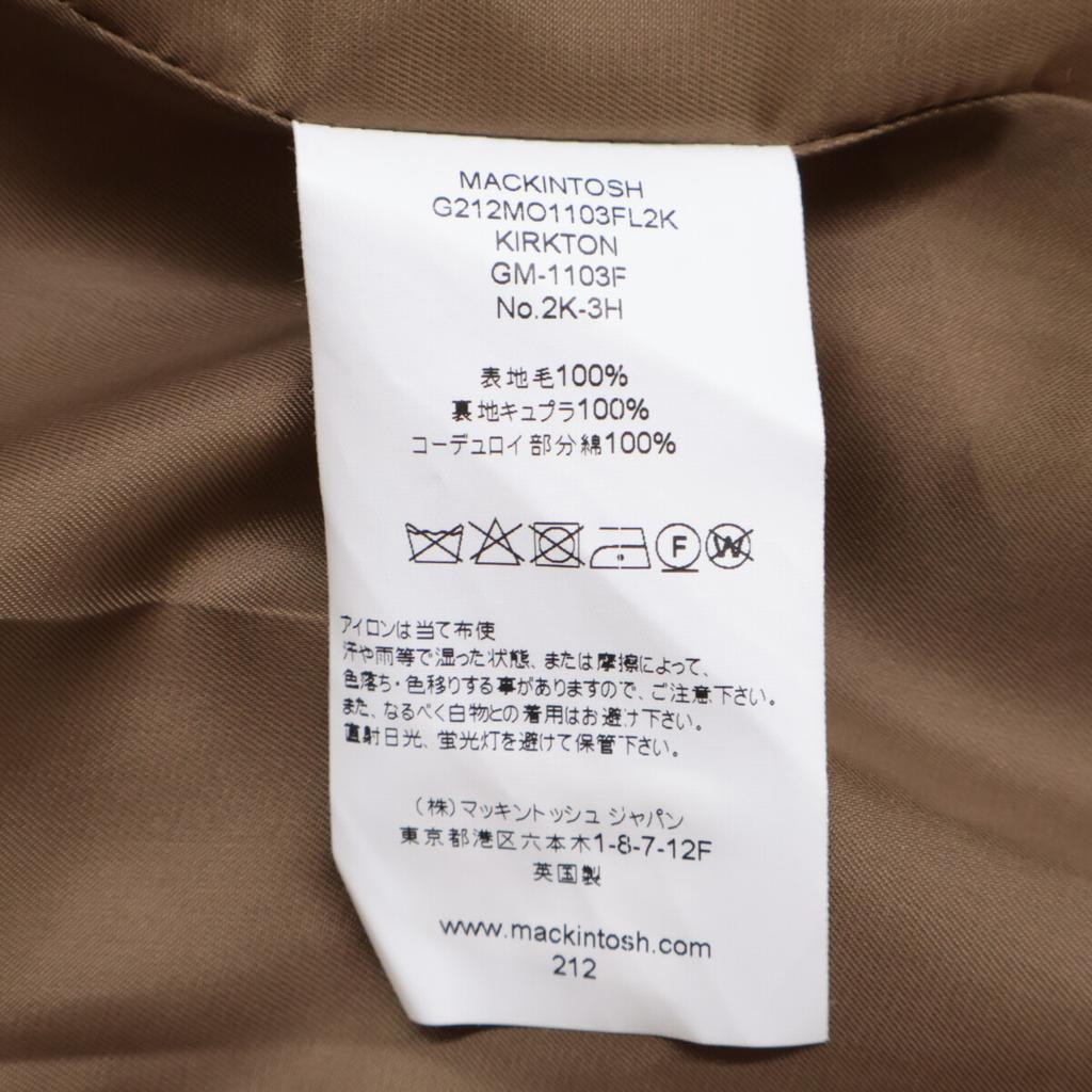 MACKINTOSH [Ausgezeichneter Zustand/Inlandsautorisiert] G212MO1103FL2K KIRKTON Woll-Kapuzenmantel 40 BraunGebraucht