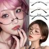 Metal Frame Half Frame Without Lens Girls Chic Cosplay Party Decoration Eyewear  New Vintage Glasses Y2K Metal Photography