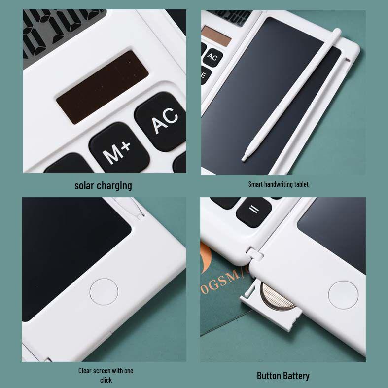 Solar-Powered Scientific Calculator with Handwriting Tablet for Students and Professionals