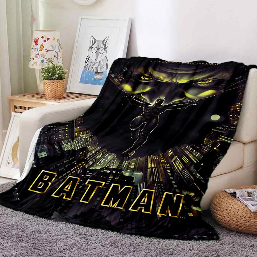 1pc Batman Blanket Lightweight Flannel Throw For Sofa, Bed, Travel, Camping, Livingroom, Office, Couch, Chair, And Bed