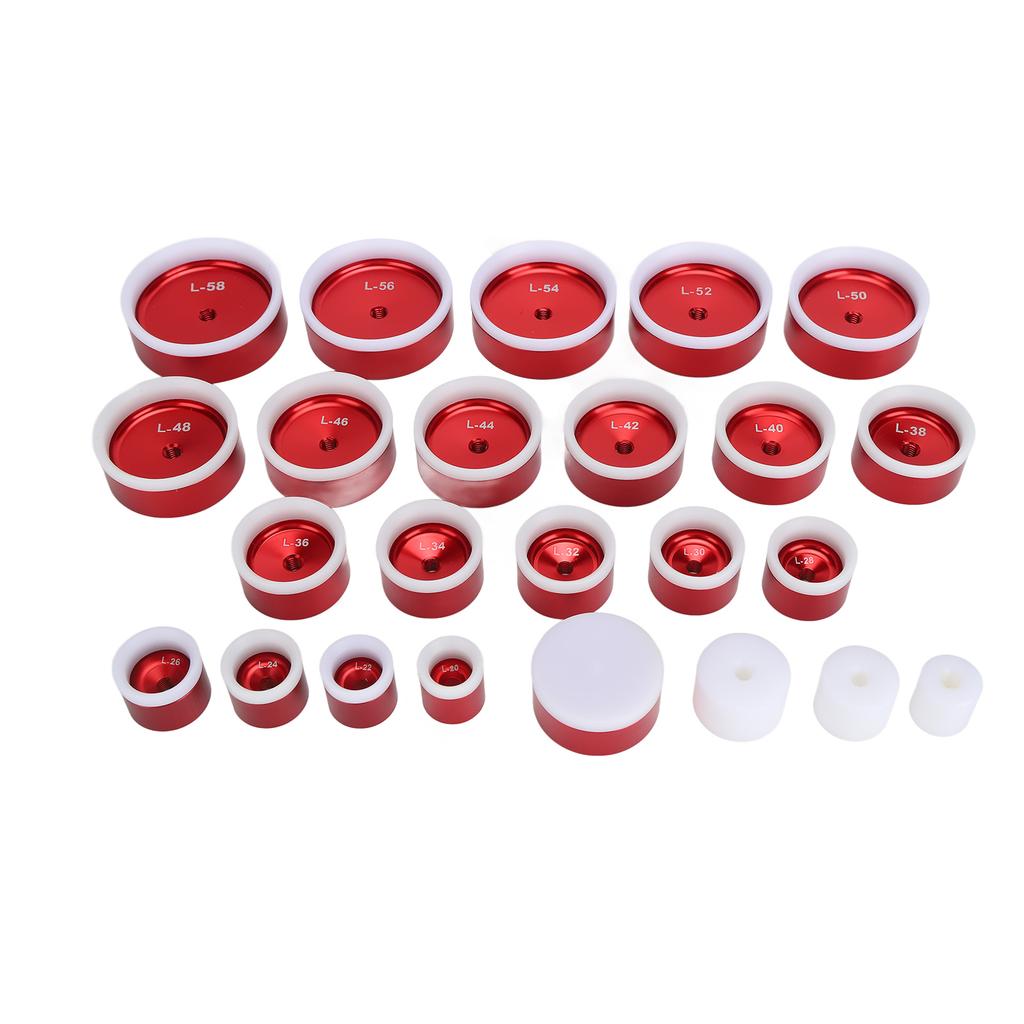 24 Stück Uhrenverkapselungsmaschinen-Matrizen Aluminiumlegierungsform Uhrengehäuse-Rückdeckel-Pressmaschinen-Set