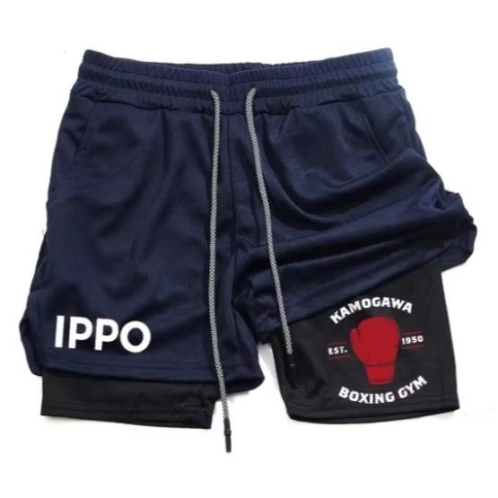 Anime IPPO Muay Thai Kick Boxing UFC MMA Mieszane sztuki walki Szorty Anime Mężczyźni Kobiety Unisex Podwójna warstwa Szybkie suszenie Oddychające Sport Siłownia Fitness Trening