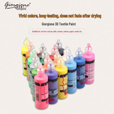 Giorgione 18-Color 3D Acrylic Paint Set for Kids - Fluorescent & Dimensional Painting