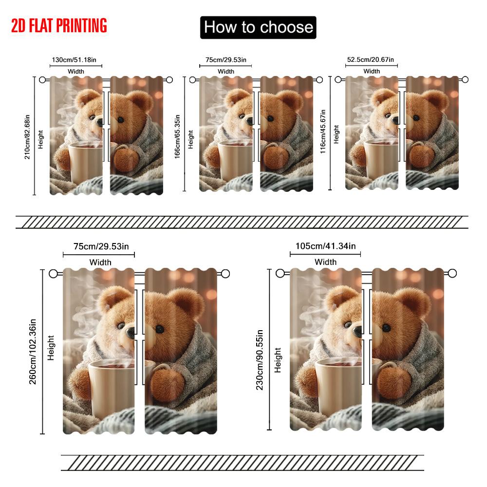 2pcs   Plane Printing Contemporary Curtains