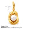 Stylish And Diverse Diy Pendant Stainless Steel Gold-Plated Diamond-Encrusted Freshwater Pearl Pendant Collection