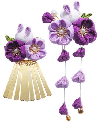 Baramoly Hair Graduation Purple Ornament, Shichi-Go-San, Coming-of-Age Ceremony, Flower, Ceremony, Kimono, Tomesode, Furisode, Yukata, Hakama,