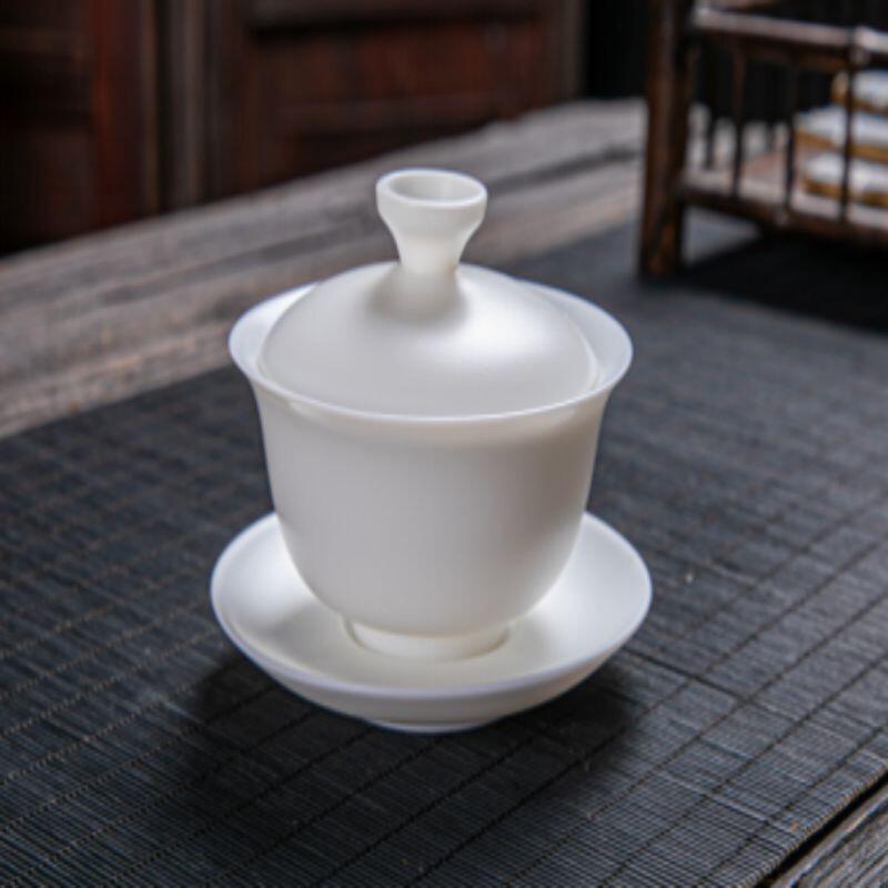 

Tuopai 10-Piece Suet Jade Porcelain Travel Tea Set