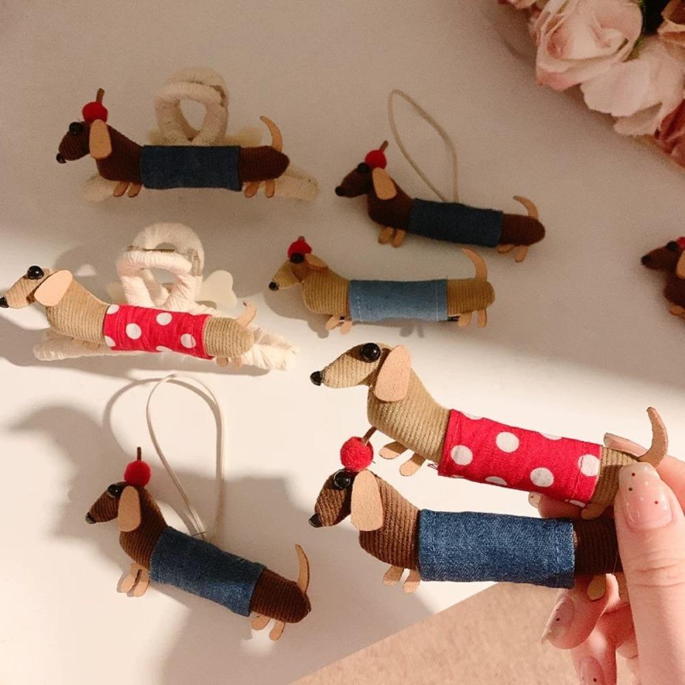 

Puppy Duck Bill Clip Cloth Horsetail Holder Niche Cartoon Dog Hair Tie Headdress Black Barrette