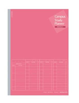 KOKUYO Campus Study Planner Weekly Set of 5 (Notebook), Ruled, A5, Pink, No-Y82MW-RP,