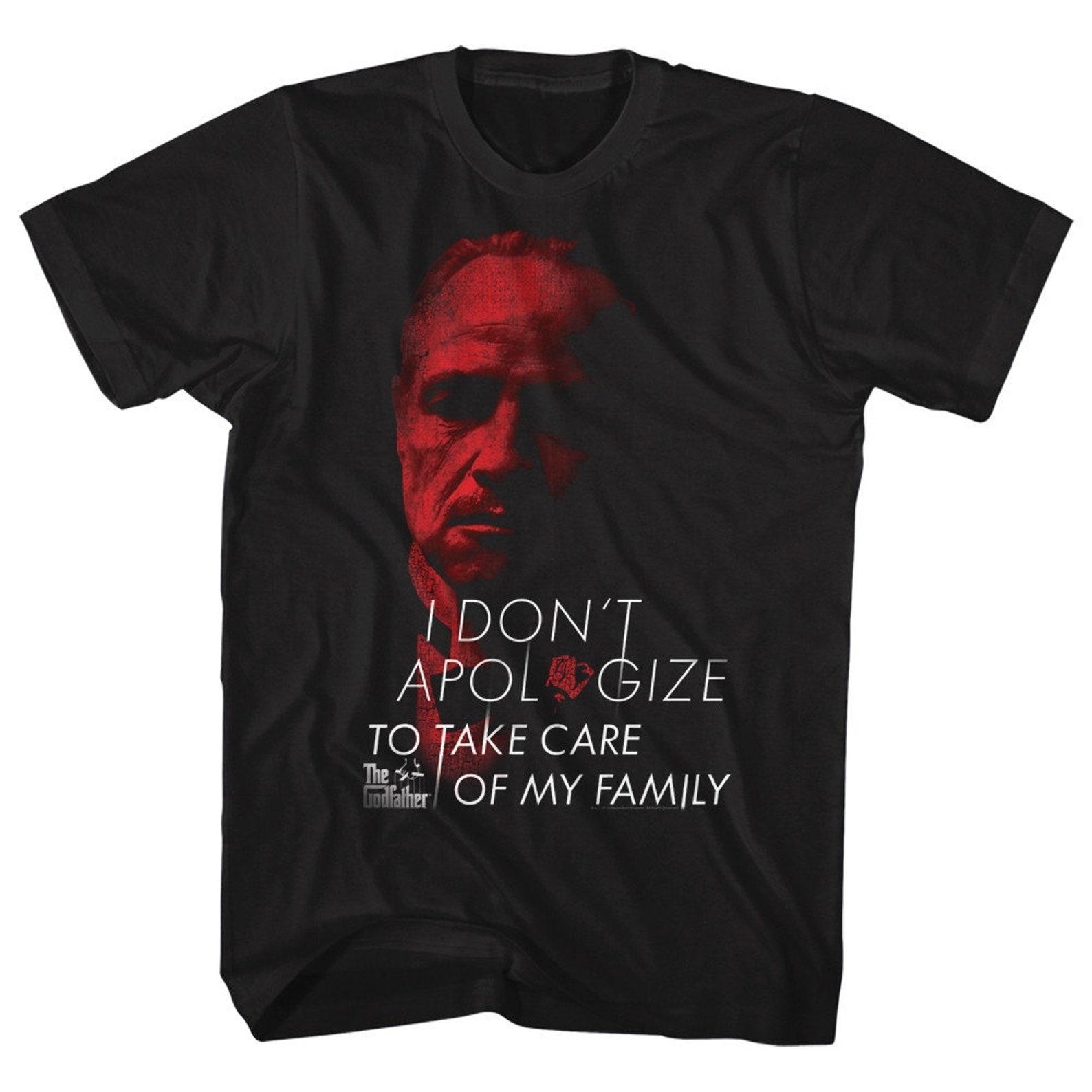 Godfather No Apologies Black Adult T-Shirt L