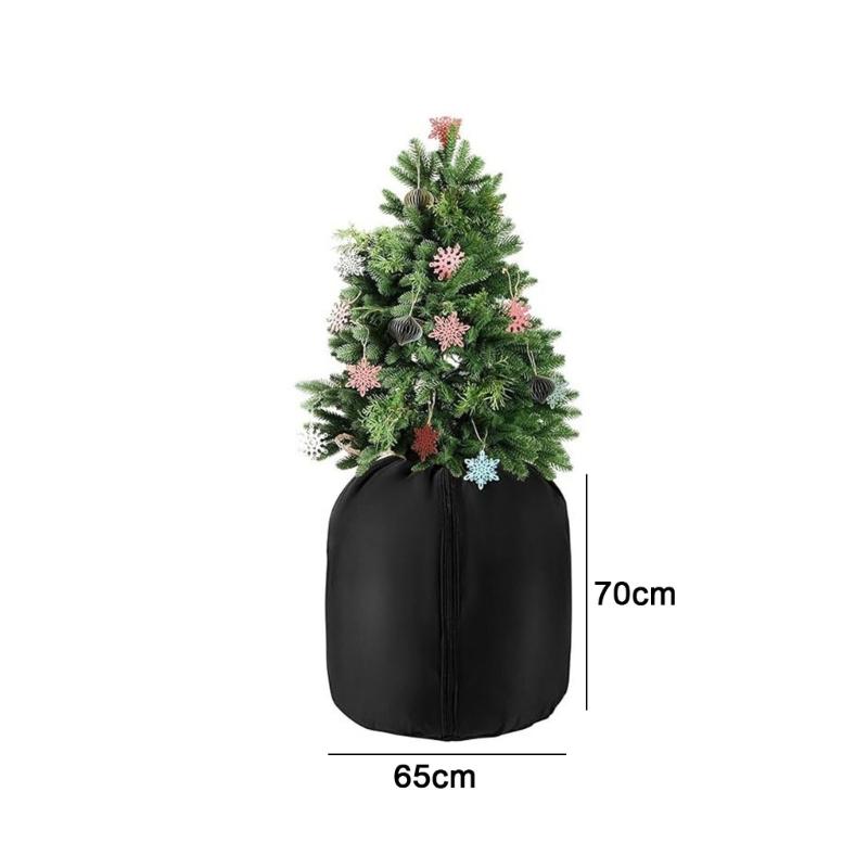 Cold Wind Plant Cover with Vertical Opening, Fabric and Gathered Cord Closure for Potted Bushes and Small Trees