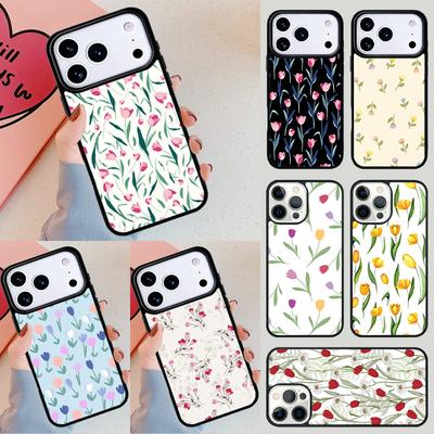 Tulip Flower Phone Case For iPhone 17 Air 14 15 13 12 Max Cover For Apple 16e 11 Pro Max Plus Coque
