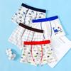 4Pc/lot Children's Cute Cartoon Boxers Boys Pure Cotton Soft Colorful Underpants Underwear Boxer