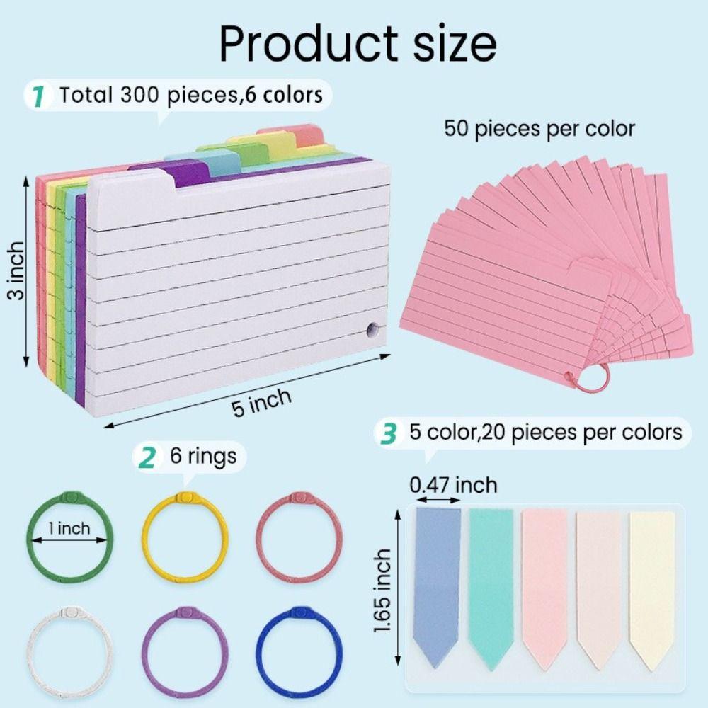 

DIY Loof-leaf Notepad Binder Index Sticker Multifunctional Revision Cards Students 01