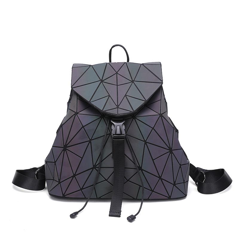 

Luminous Women s Trendy Double Shoulder Backpack - Random Triangle Design, 2020 Winter Style