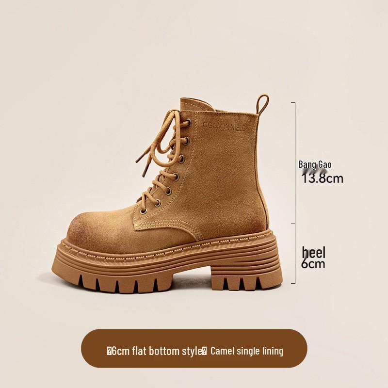 

2025 Осень Женские Ретро Ботильоны Мартин на Увеличивающей Рост Подошве - Трендовая Американская Мода 35