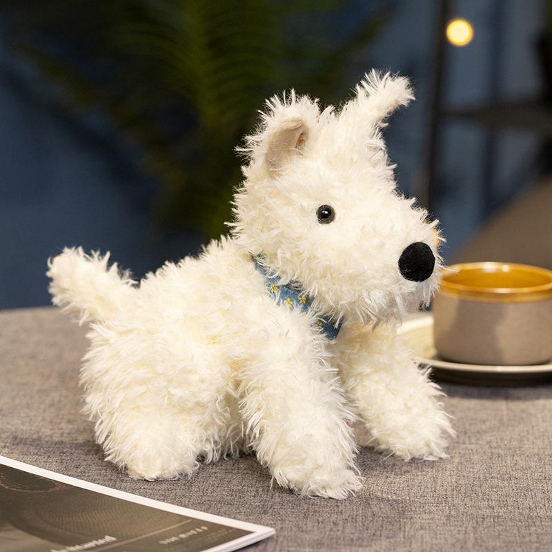 Cute West Highland White Terrier Puppy Plush Toy - Soft, Fluffy, Mini Doll for Dog Lovers 20cm