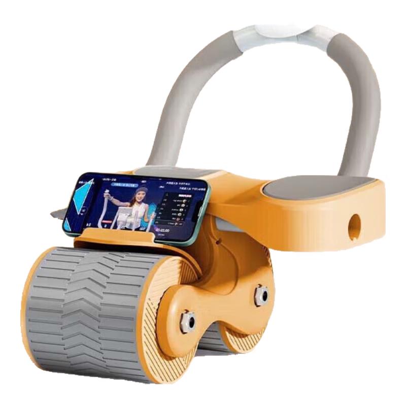 Automatic Rebound Ab Roller with Elbow Support and Timer One Size