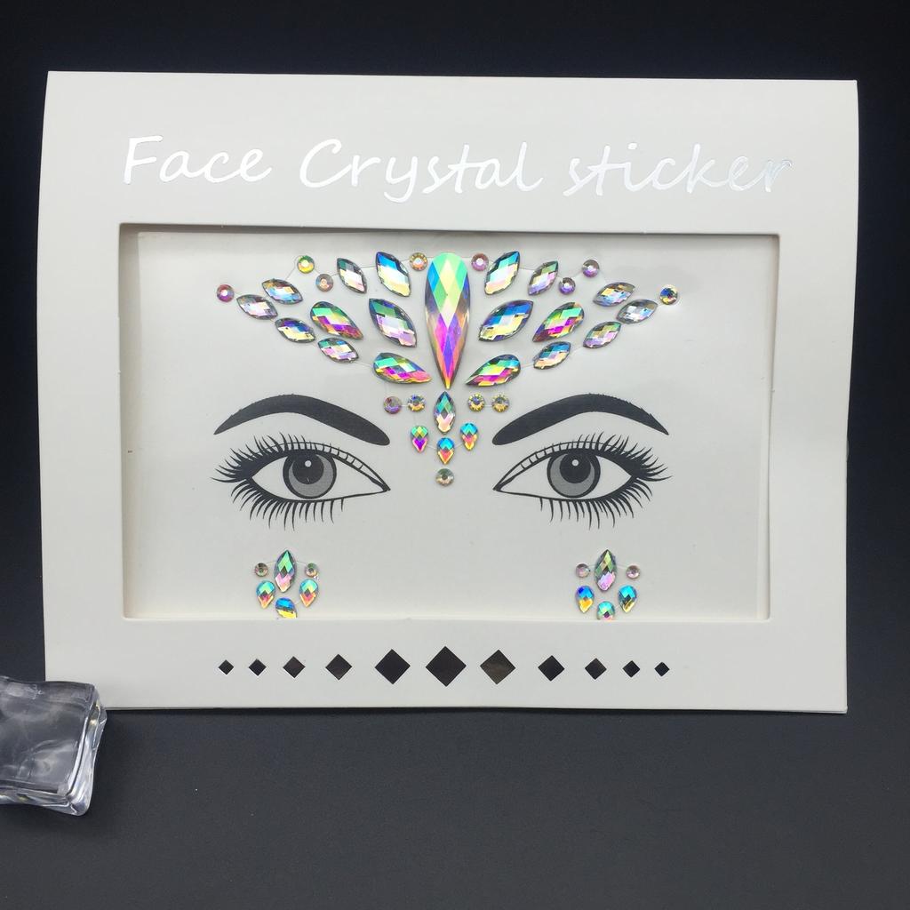 Crystal Tattoo Sticker Glitter Eyeliner Eyebrow Makeup Face Eyes Diamond Temporary Tattoo Rock Rhinestone 3D Eyeliner Stickers