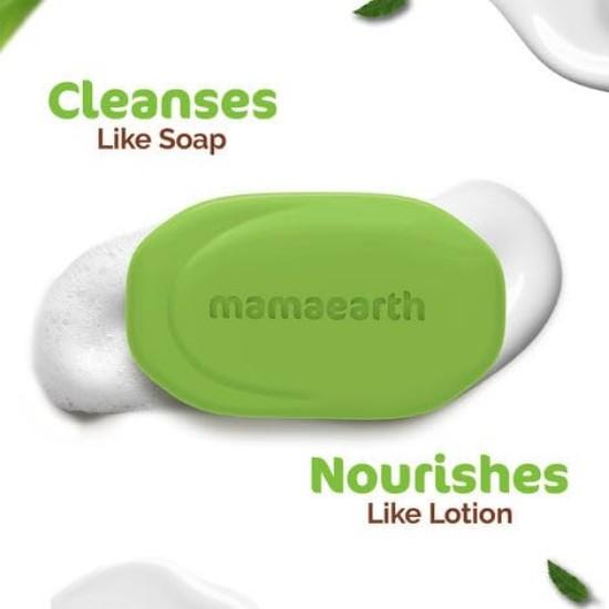 Mamaearth Neem Moisturizing Lotion Soap with Neem & Tea Tree for Skin Purification (3 + 1 Free) - (125 gm x 4) 76% TFM Grade 1 Soap