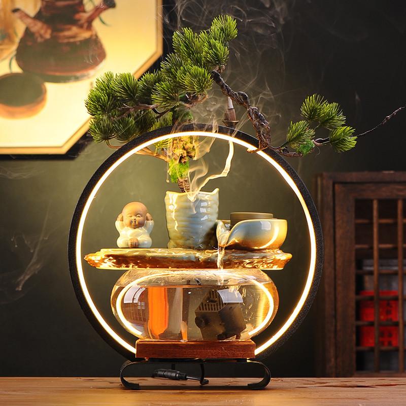 Waterfall Incense Burner Zen Home Decor Comfort Backflow Electric Smell For Home Candlestick Candle Melting Burner Zen Garden