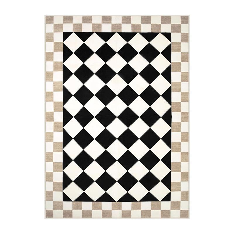 Living Room Carpet Big Size Machine Washable Foldable Floor Mat Children's Bedroom Bedside Rug Colorful Checkerboard Style Rugs